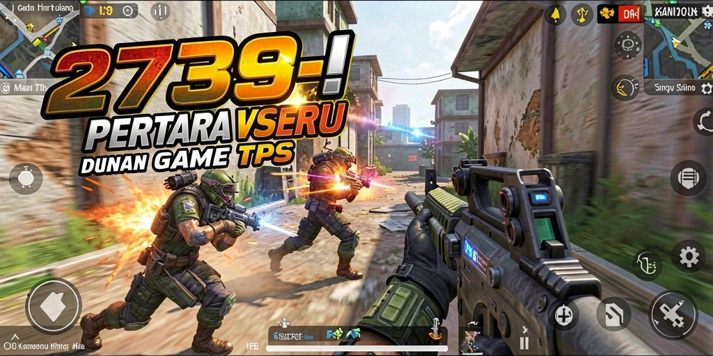 Tampilan screenshot gameplay yang mendebarkan dalam game TPS.