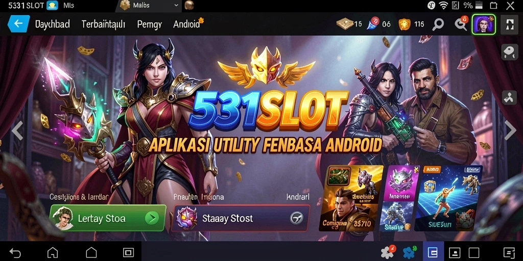 Screenshot utama 531SLOT menampilkan antarmuka pengguna yang ramah dan intuitif.