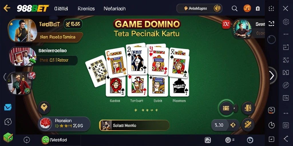 Screenshot gameplay 988BET menampilkan momen seru dalam permainan Domino.