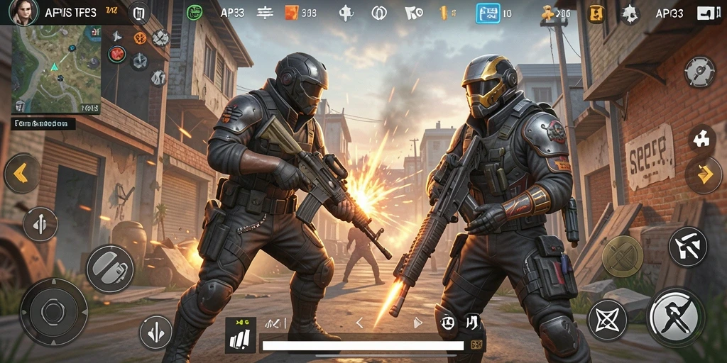 Tampilan intensitas pertempuran dalam gameplay API33.