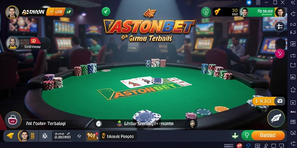 Tampilan gameplay menarik dari ASTONBET yang menggambarkan suasana poker.