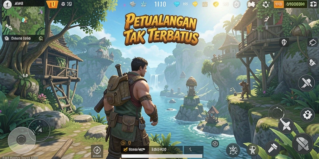 Tampilan menakjubkan dari dunia terbuka di AW8.