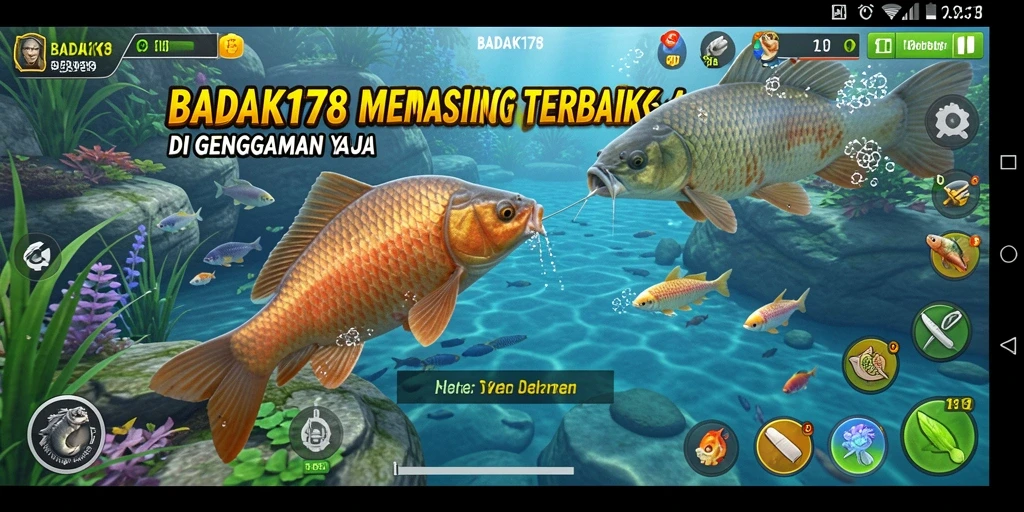 Tampilan gameplay menakjubkan saat memancing ikan besar di <strong>BADAK178</strong>.