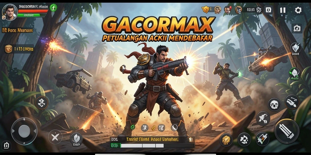 Screenshot GACORMAX menunjukkan pertarungan aksi yang intens.