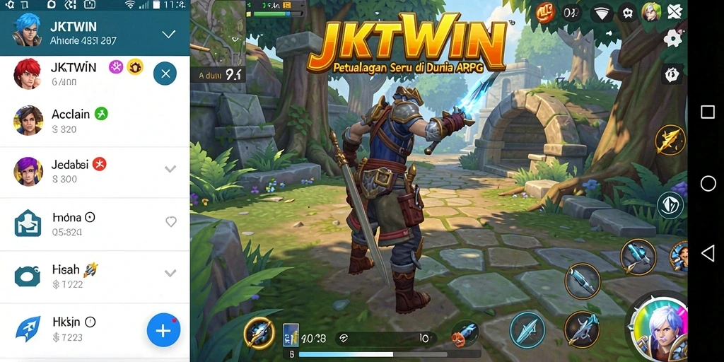 Tampilan gameplay JKTWIN yang mendebarkan dan penuh aksi.