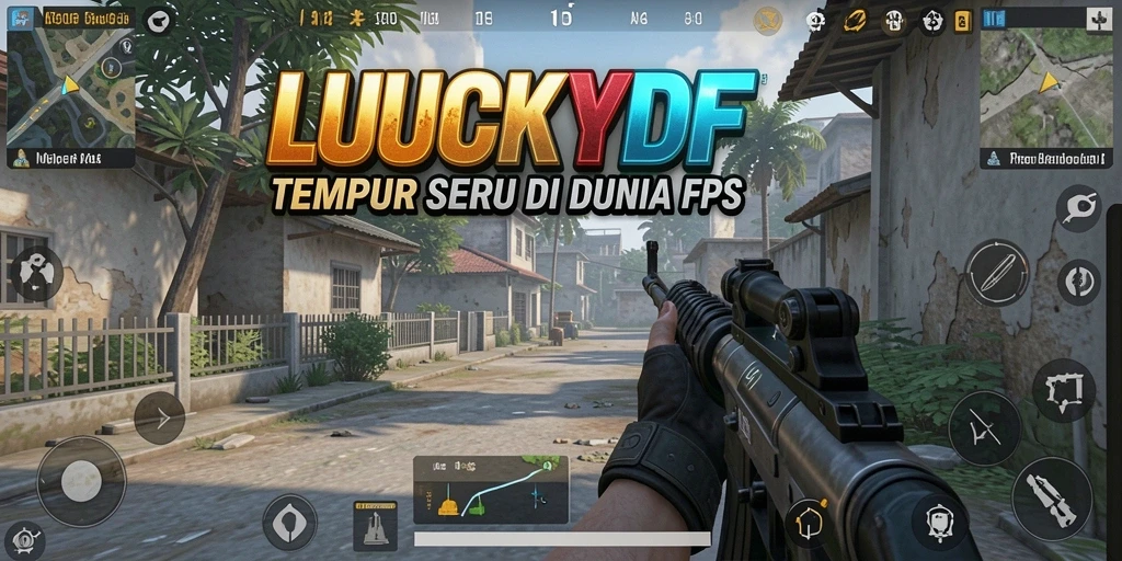 Gameplay menegangkan di lingkungan perang FPS.