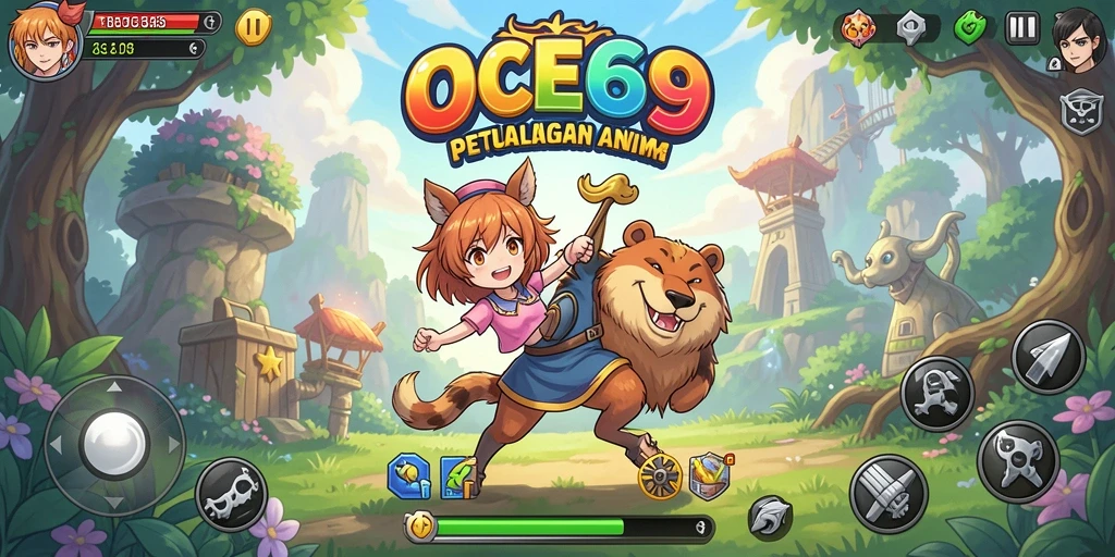Tampilan menyerupai gameplay Anime yang menawan dan penuh aksi.