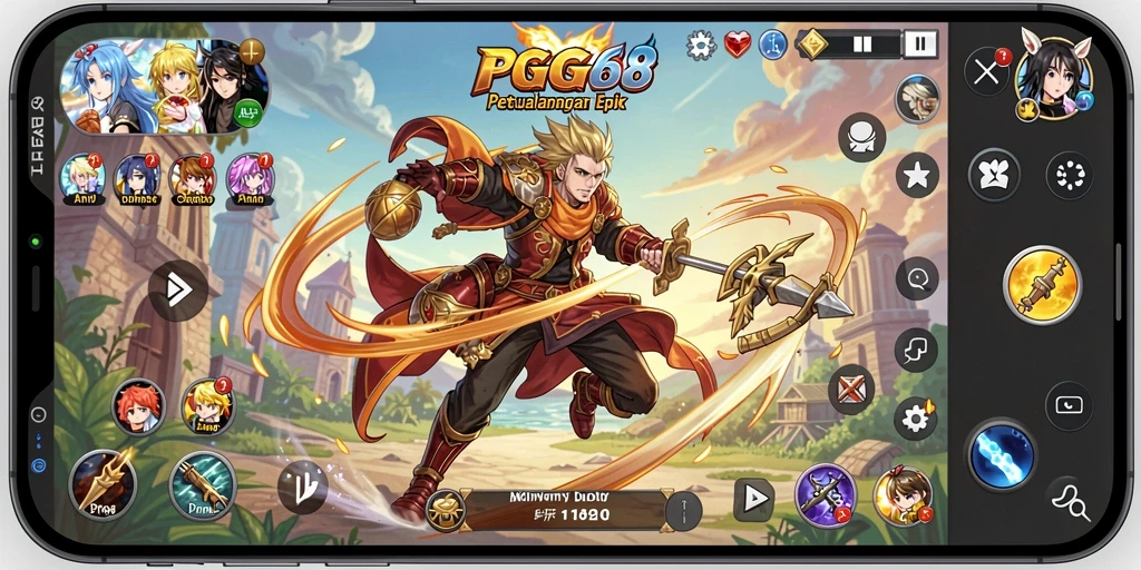 Tampilan aksi menegangkan dari karakter Anime di PGG68.