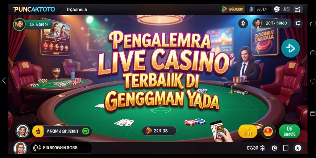 Tampilan gameplay Live Casino yang memukau di PUNCAKTOTO.
