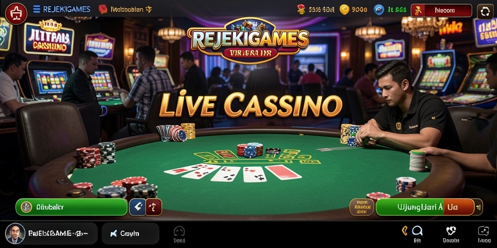 Tampilan menarik dari gameplay Live Casino yang mendebarkan.