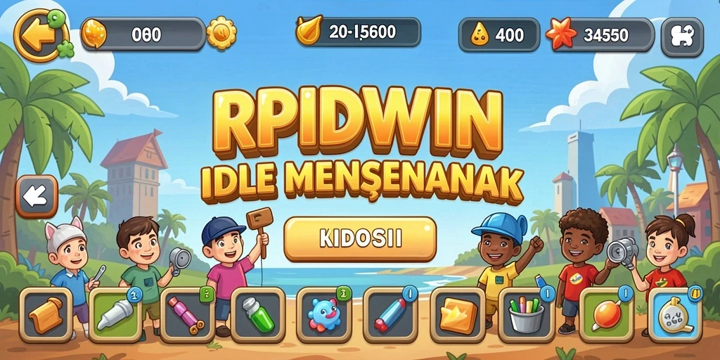 Tangkapan layar gameplay RPIDWIN dengan karakter dan elemen menarik.