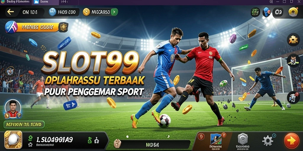 Screenshot utama SLOT99 menampilkan gameplay olahraga yang seru.