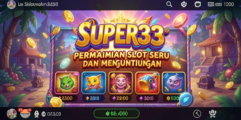 Tampilan menarik dari gameplay SUPER33 yang penuh warna.