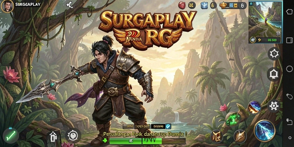Tampilan aksi seru dalam gameplay SURGAPLAY yang mengasyikkan.