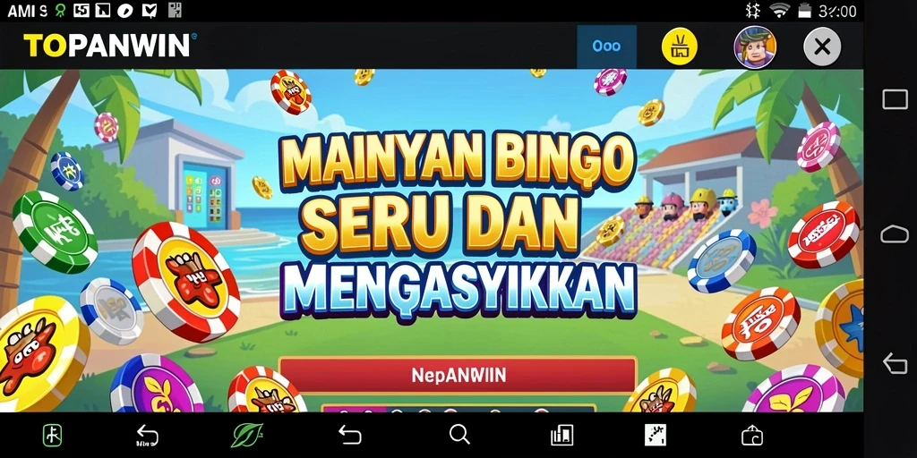Tampilan menarik dari gameplay Bingo di TOPANWIN.