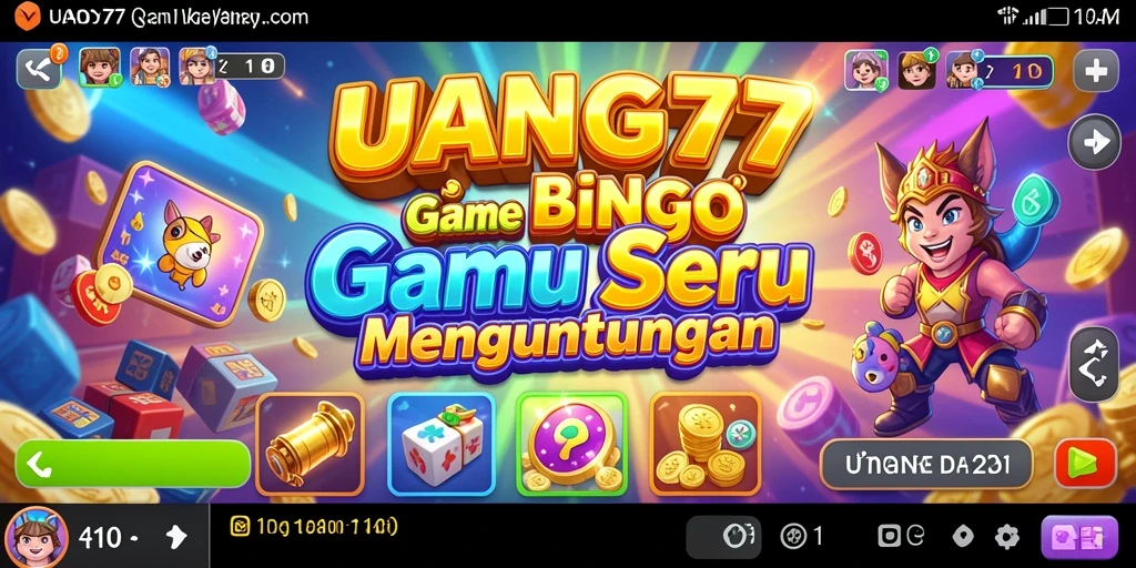 Screenshot menunjukkan gameplay seru dalam permainan Bingo di UANG77.