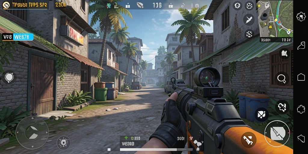Tampilan aksi mendebarkan dalam <strong>WE878</strong> yang menampilkan gameplay TPS.