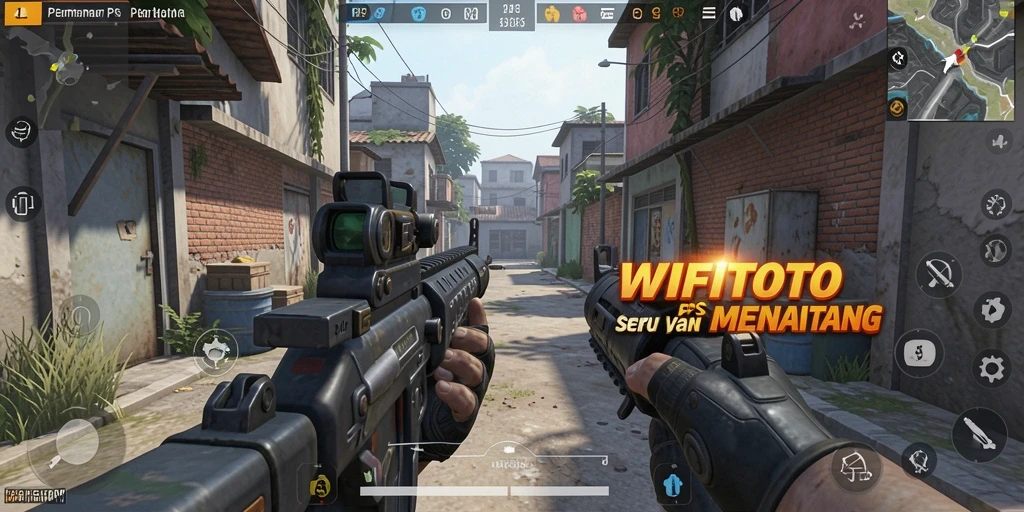 Tampilan gameplay WIFITOTO dengan aksi tembak-menembak yang intens.